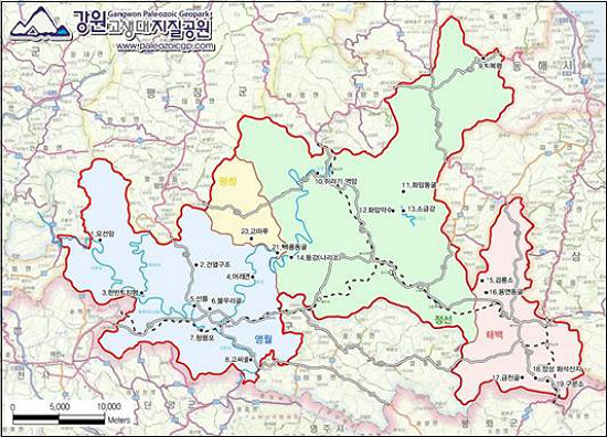 강원도 태백시, 영월군, 평창군, 정선군 일대 ‘강원고생대 국가지질…